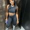 Round-neck sleeveless sports vest High-waisted hip-lifting leggings High-elastic breathable workout set