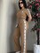 Trendy round neck embroidered casual comfortable short sleeved pants wide leg set