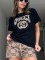 Summer new embroidered printed short sleeved shorts set in 4 colors in stock