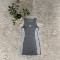 New trendy and fashionable sleeveless vest slim fit jumpsuit in two colors