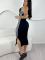 New fashion embroidered waist cinching slimming slit knitted European and American sleeveless dress in five colors