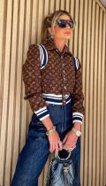 Women's jacket S-4XL fashionable loose button casual temperament jacket