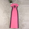 Round neck short sleeved slit long skirt with elastic slimming effect, slimming effect, hip hugging long dress