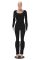 Sexy U-neck long-sleeved jumpsuit, high-waisted fringe flared pants, slimming party wear women's clothing