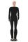 Sexy U-neck long-sleeved jumpsuit, high-waisted fringe flared pants, slimming party wear women's clothing