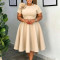 Cross-border New Summer Elegant Fashion Floral Decor Pure Color Plus Size Maxi Dress
