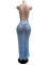 Knit Hand-Crocheted Strapless Flared Split Beach Dress 60505 Cross-Border Wholesale Net Sexy Dress