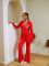 Autumn/Winter Skeleton Screen-Printed Mesh-Fused Low-Waist Flared Pants Sporty Casual Set Women's Wear