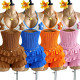 New Arrivals: Knitted Crochet Ruffle Over-the-Shoulder Tie-Up Cutout Bodysuit 60511 European & American Summer Bodysuit