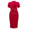 Collar, hip, hip, temperament, plus size fake two-piece dress