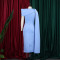 Summer Pure Color Oblique Neck Banquet Bandage Elegant and Sexy Evening Dress Dress
