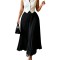 Women's high waisted elastic pleated long skirt with a large swing and a sense of drape, elegant plus size skirt    12COLOR