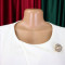Oversized women's cape shawl dress with round neckline and waist cinching for slimming, A-line mid length skirt dress