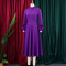 Large semi high neck long sleeved three-dimensional floral sleeves elegant mid to long style dress with a large skirt and temperament