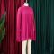 Women's stand collar shawl sleeves pleated chiffon skirt loose A-line cape dress European and American banquet evening dress