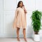 Women's stand collar shawl sleeves pleated chiffon skirt loose A-line cape dress European and American banquet evening dress