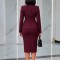 Double breasted suit dress for women, professional commuting, long sleeved suit, hip hugging skirt