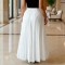 Women's high waisted elastic pleated long skirt with a large swing and a sense of drape, elegant plus size skirt    12COLOR
