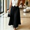 Women's high waisted elastic pleated long skirt with a large swing and a sense of drape, elegant plus size skirt    12COLOR