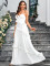 White strapless wedding dress long skirt with lace and lace design, slimming wedding dress dress