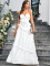 White strapless wedding dress long skirt with lace and lace design, slimming wedding dress dress