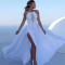 New suspender solid color dress long skirt