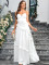 White strapless wedding dress long skirt with lace and lace design, slimming wedding dress dress