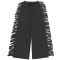 New women's vest top, tassel wide leg pants, retro western style denim suit