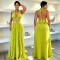 New women's neck hanging deep V hollow starfish lotus leaf edge skirt party dress dress