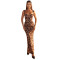New women's leopard print suspender fishtail skirt with a vacation atmosphere and sexy hip hugging dress