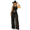 New women's vest top, tassel wide leg pants, retro western style denim suit