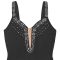 New Women's Sexy Deep V Diamond Hot Stamping Evening Dress with backless Split Fish Tail Banquet Dress