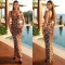 New women's leopard print suspender fishtail skirt with a vacation atmosphere and sexy hip hugging dress