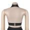 New women's neck hanging deep V hollow starfish lotus leaf edge skirt party dress dress