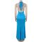 New women's neck hanging deep V-fold fish tail evening dress slim fit banquet party dress