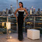 New women's sexy strapless and diamond hot stamping high-end light luxury socialite banquet dress dress