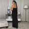 New women's strapless hanging fish tail long skirt sexy hip hugging banquet dress