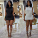 New women's sexy tight fitting waist slimming short skirt with hip coverage, casual style dress