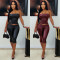 New women's strapless, sexy, slim fit, exposed waist, tight fitting, elastic, hip hugging, spicy girl two-piece set