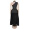 New women's slanted shoulder hollowed out design with high waist, slim fit and high-end dress