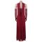 New women's high-end strapless elegant pile collar pleated waist fish tail dress