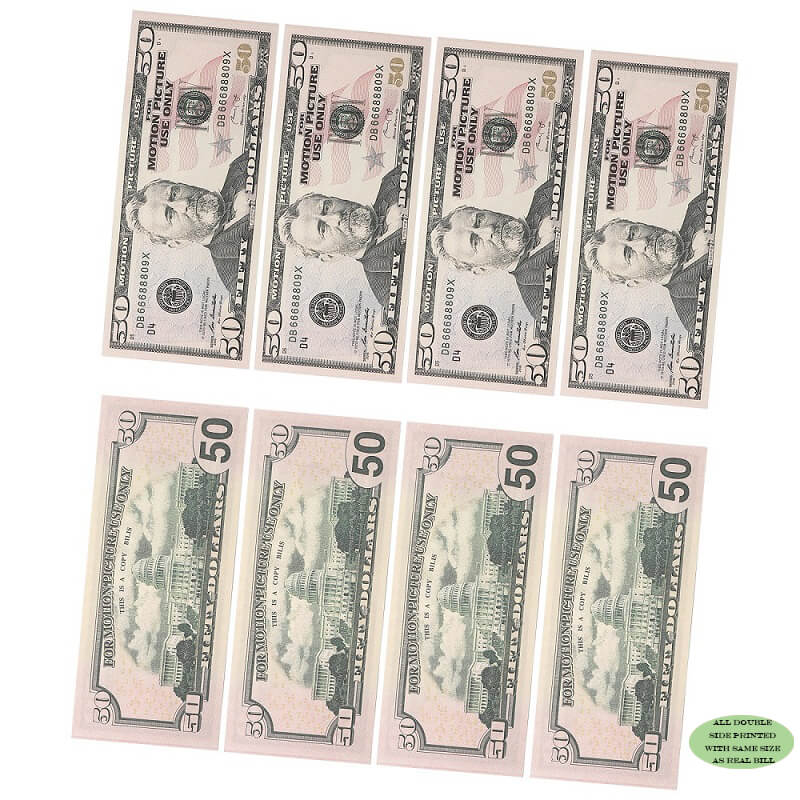 Долларовая банкнота 50 на продажу | Опора Фильм Деньги США 50 Доллары Полная Печать