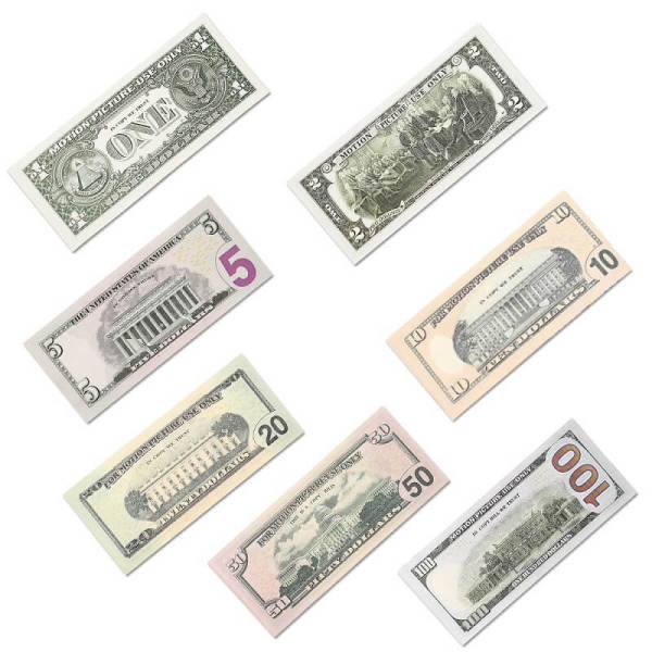 educational play money set bills of 125102050100 for kids play