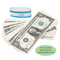 Most Realistic Prop Money, Movie Money & Play Money Fake Dollar 1 Bill