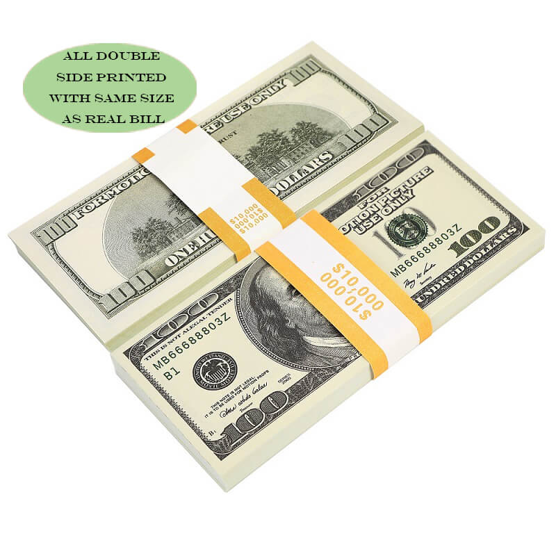 50,000 Play Money Banknote 100 Dollar 500Pcs Paper Money Currency Bills