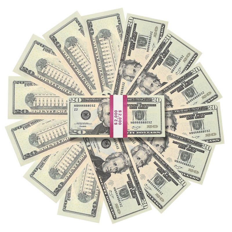 Реалистичные деньги, фильмы и игровые деньги Поддельный доллар 20 Bill