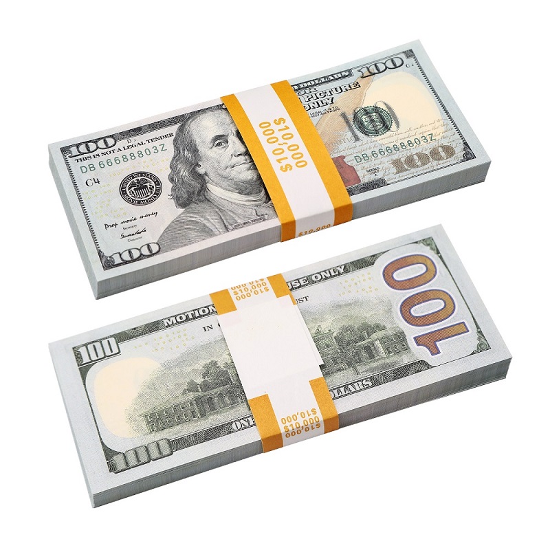 50 Dollar Bills Prop Money Full Print 2 Sided Prop Hundred Dollar Bills. Educational Play Money 100 pcs.