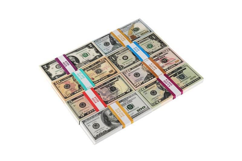 Educational Play Money Set Bills Of 1 2 5 10 50 100 For Kids Play