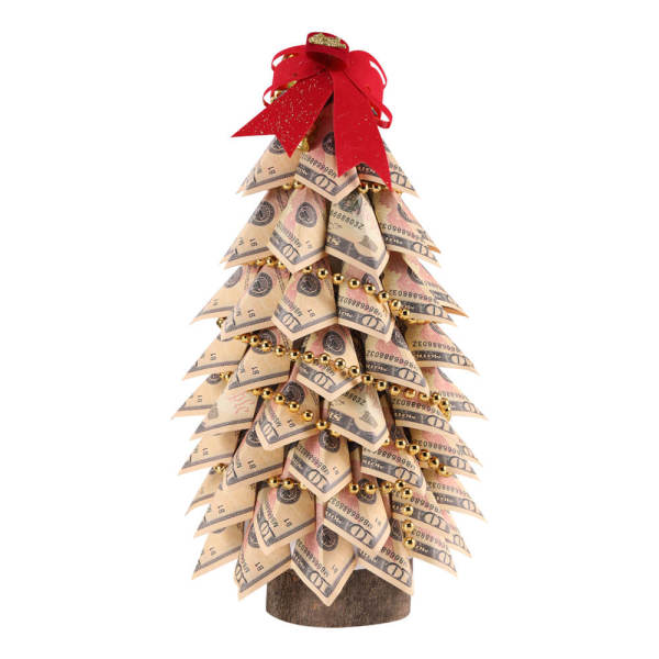 10 долларов ручной работы денежное дерево для украшения дома / рождество / день рождения новогодний подарок