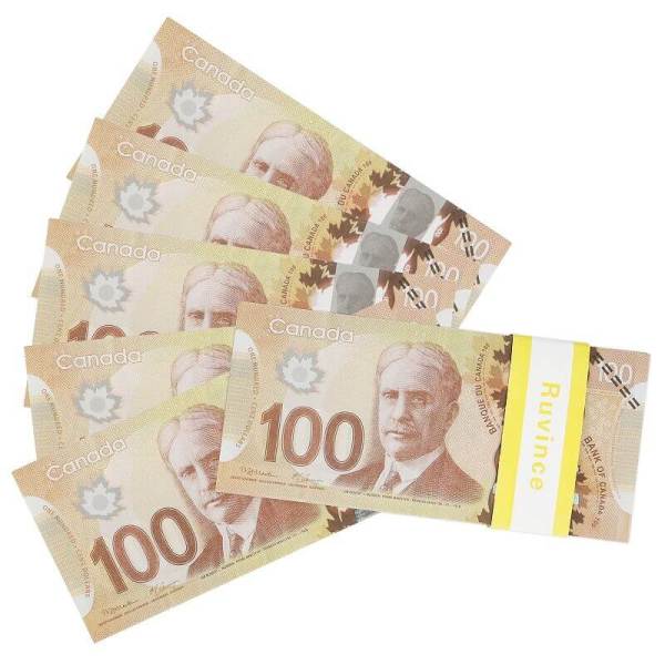 CANADIAN DOLLAR CAD BANKNOTES PAPER PLAY MONEY MOVIE PROPS